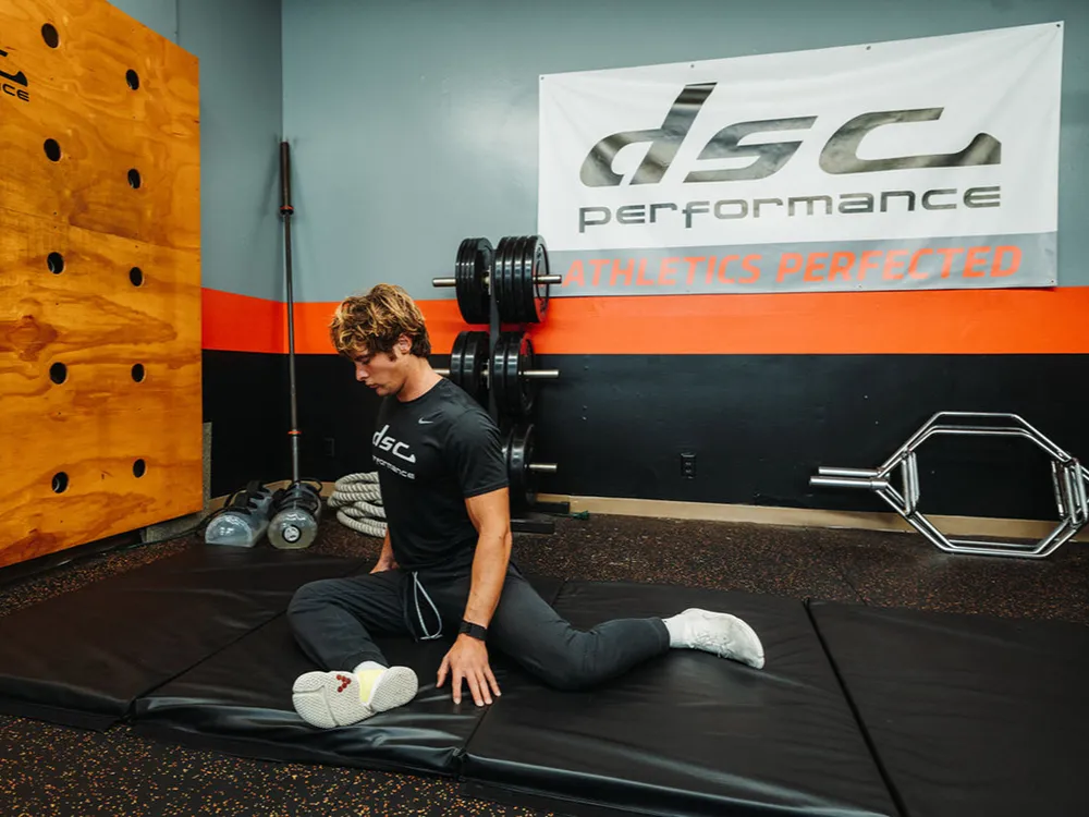 Patient working through guided mobility exercises with a therapist