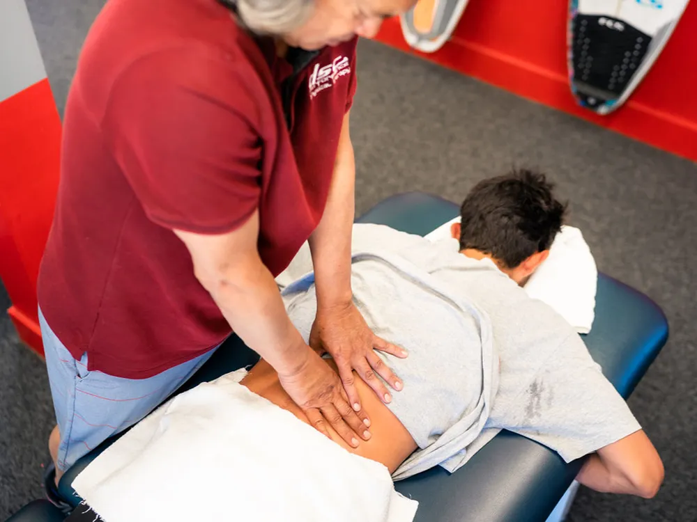 Athlete completing return-to-sport performance testing